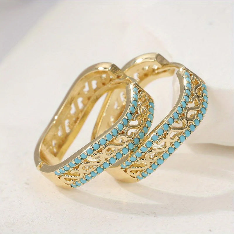Sienna Azure Hoops