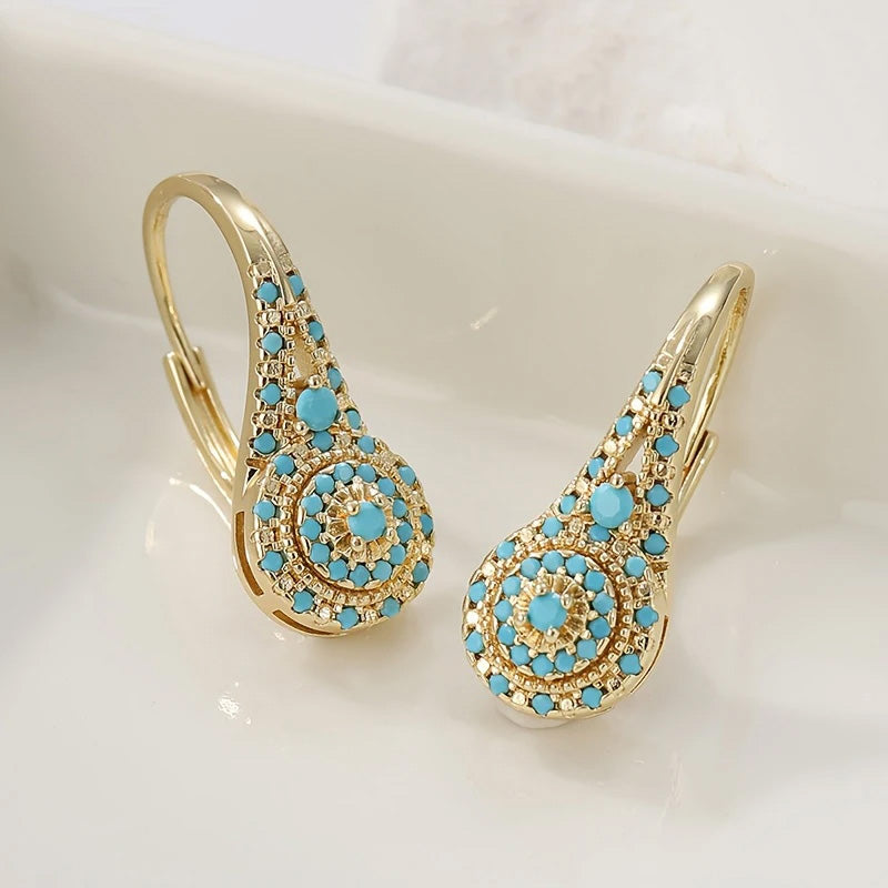 Tahlia Azure Drop Hoops