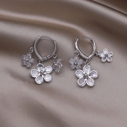 Georgia Bloom Charm Hoops
