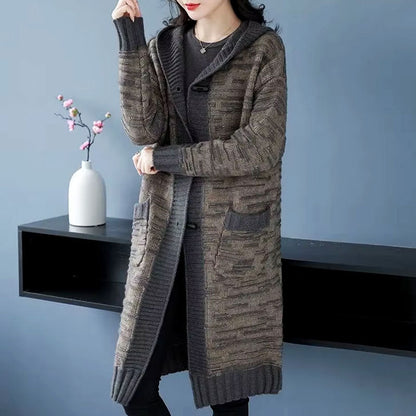 Alice Long Knit Hooded Cardigan