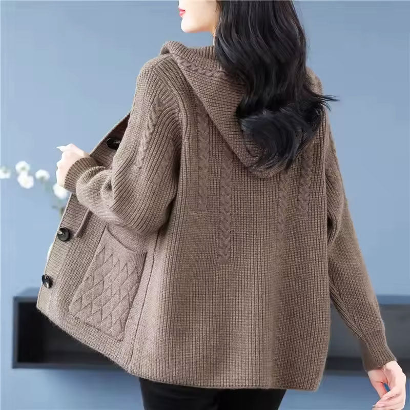 Bonnie Button-Up Hooded Cardigan