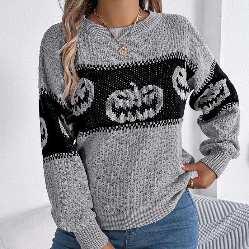 Pumpkin Knit Crew