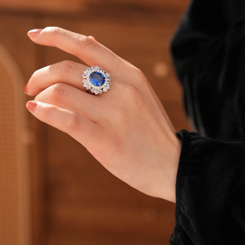 Charlotte Royal Blue Halo Set