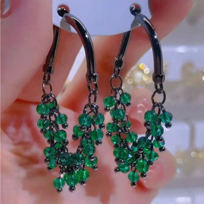 Dara Beaded Crescent Hoops