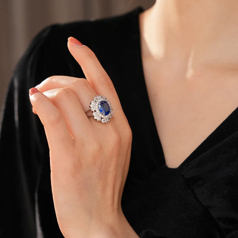 Charlotte Royal Blue Halo Set