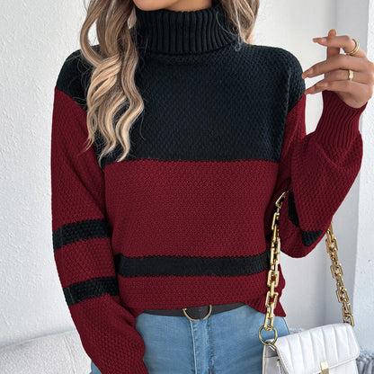 Sophia High Neck Stripe Jumper