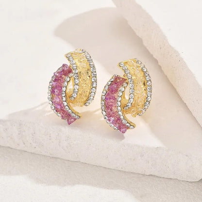 Scarlett Crystal Curve Earrings