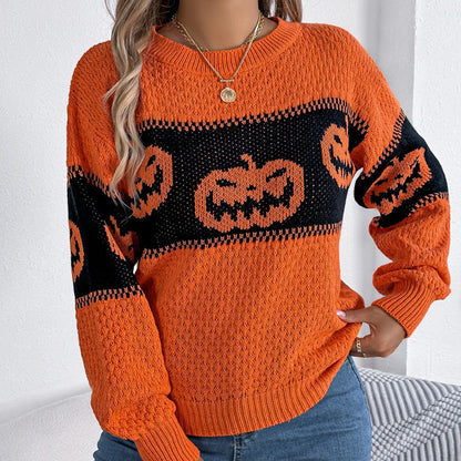 Pumpkin Knit Crew