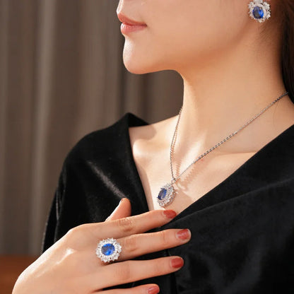 Charlotte Royal Blue Halo Set