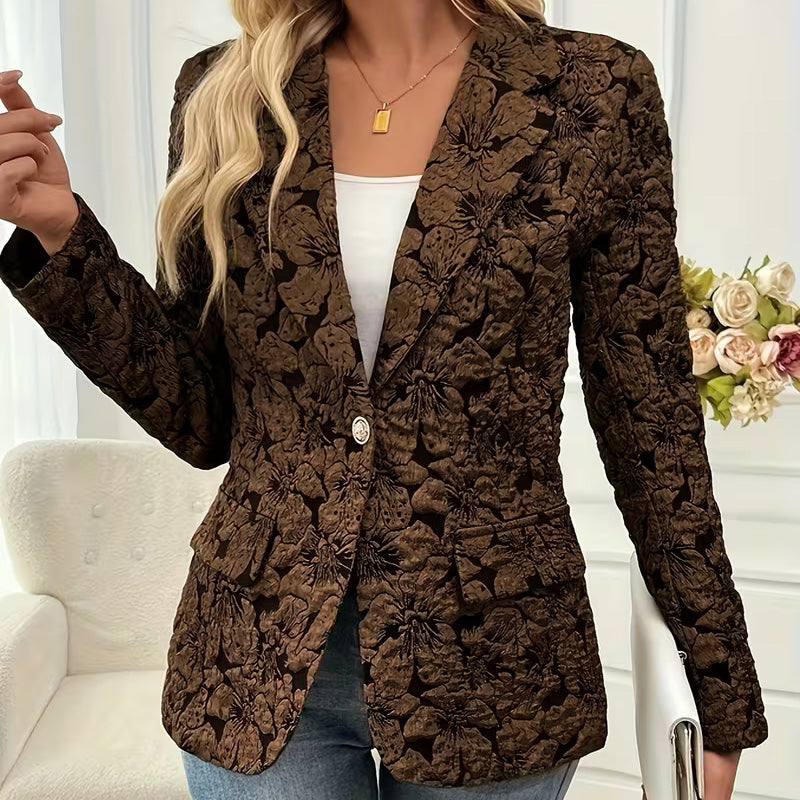 Camille Textured Floral Blazer