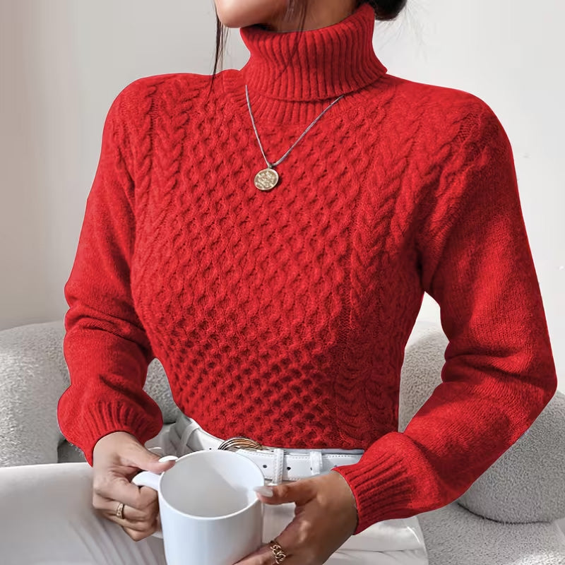 Clara Cable Knit Turtleneck