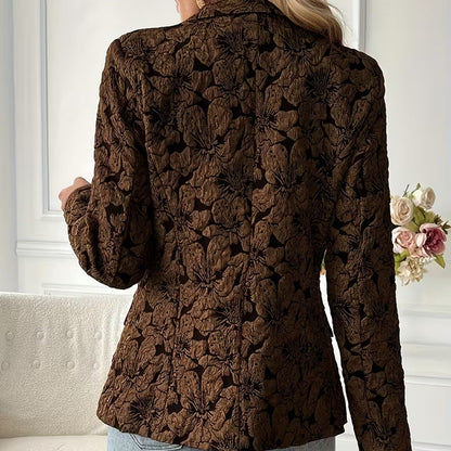 Camille Textured Floral Blazer