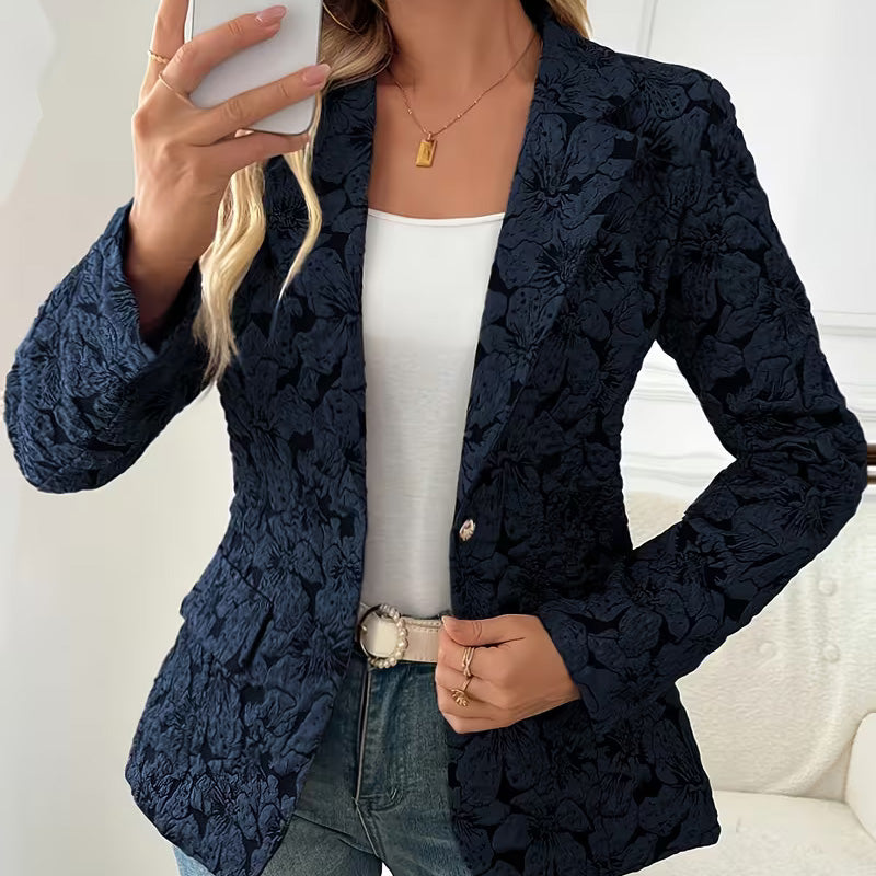 Camille Textured Floral Blazer