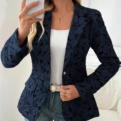 Camille Textured Floral Blazer
