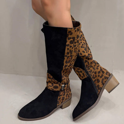 Matilda Leopard Knee-High Boots