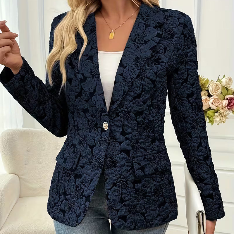 Camille Textured Floral Blazer