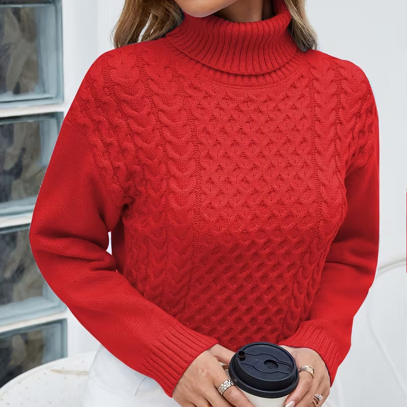 Clara Cable Knit Turtleneck