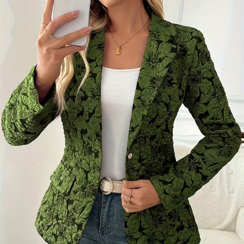 Camille Textured Floral Blazer