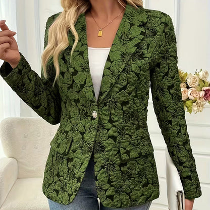 Camille Textured Floral Blazer