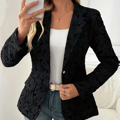 Camille Textured Floral Blazer