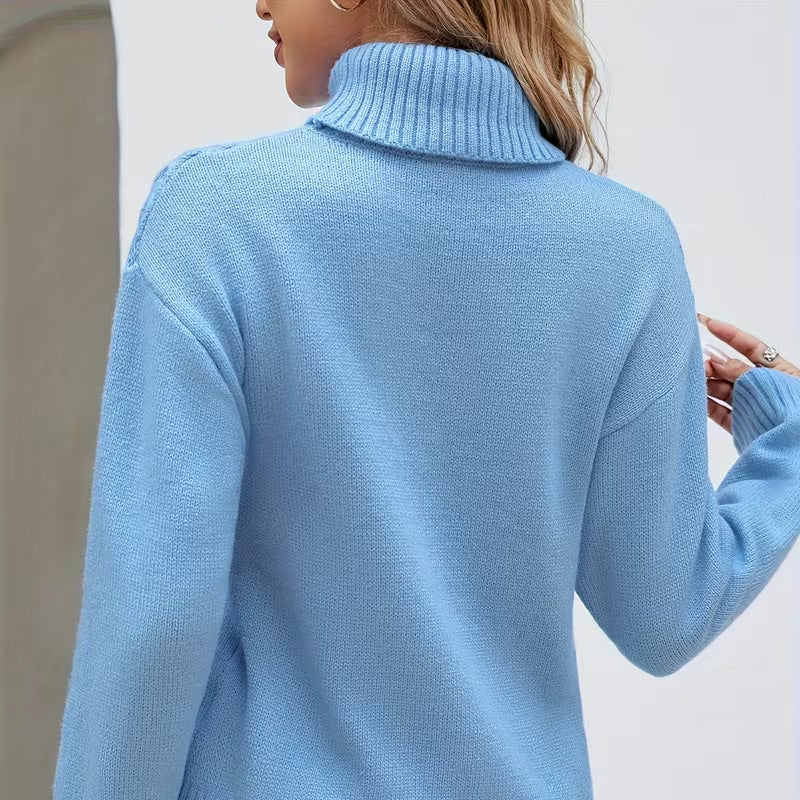 Clara Cable Knit Turtleneck