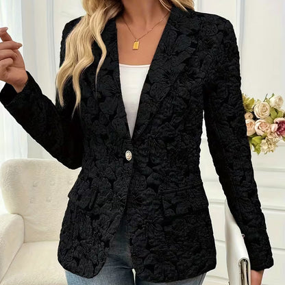 Camille Textured Floral Blazer
