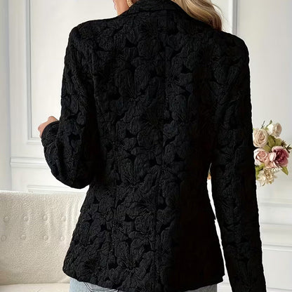 Camille Textured Floral Blazer