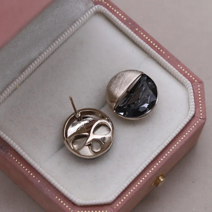 Harper Crystal Half-Moon Studs