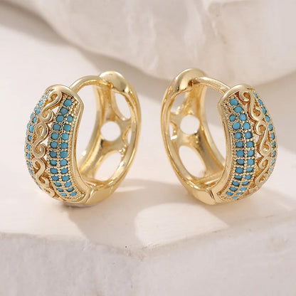 Elara Azure Crest Hoops