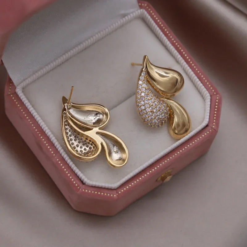 Chelsea Crystal Flame Earrings