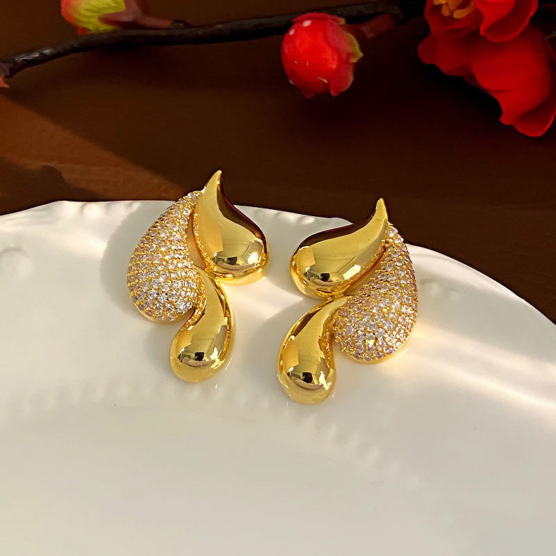 Chelsea Crystal Flame Earrings