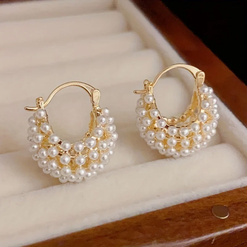 Harper Pearl Halo Hoops