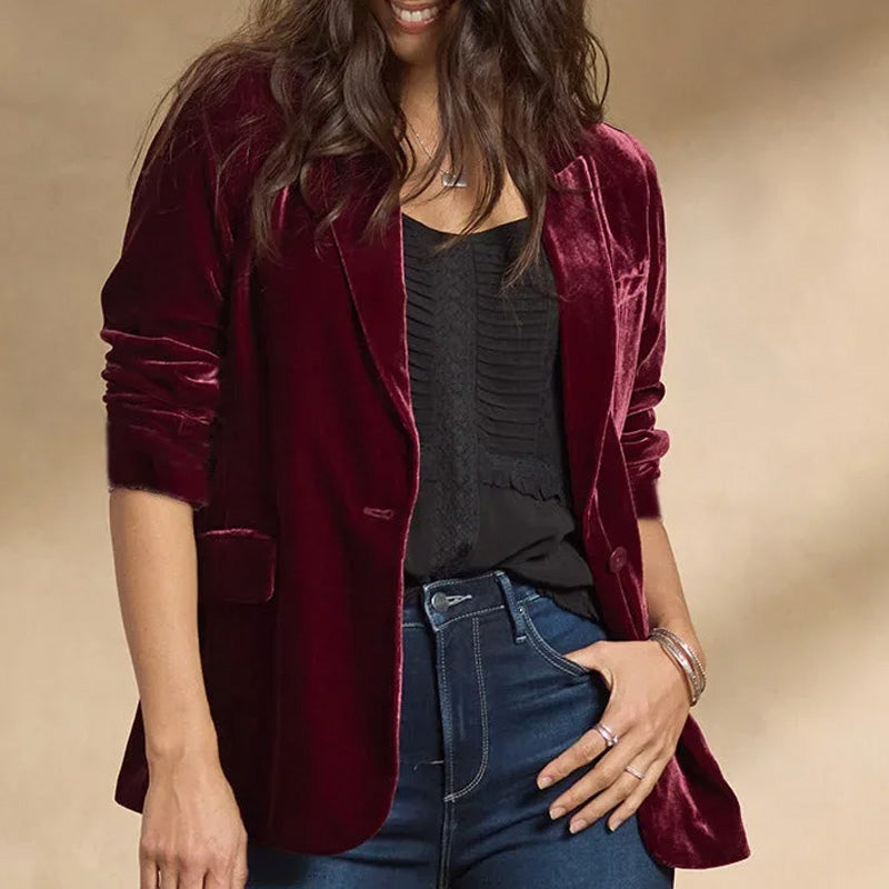 Clara Velvet Blazer