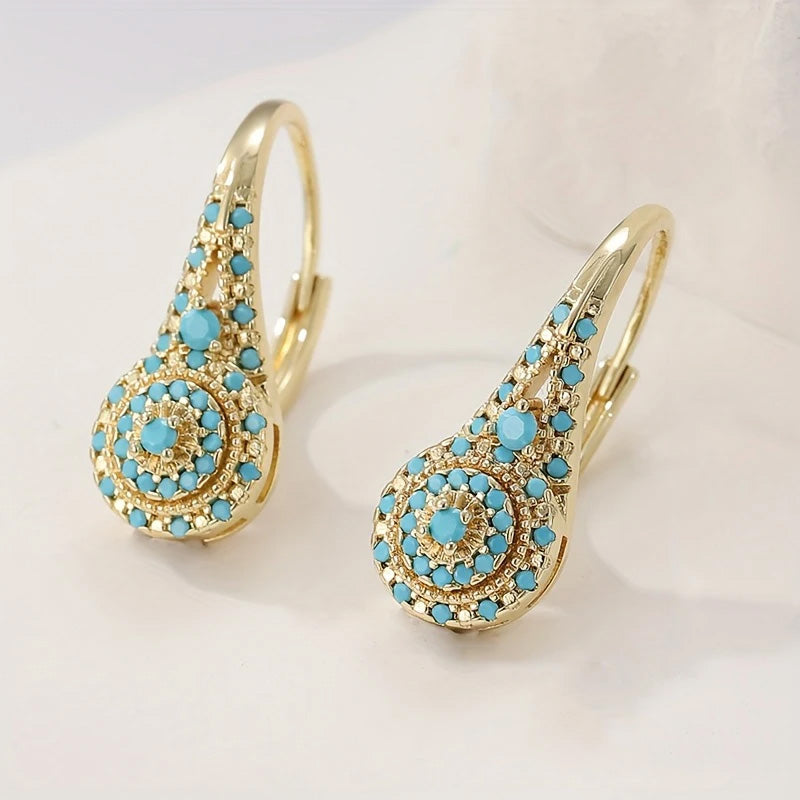 Tahlia Azure Drop Hoops