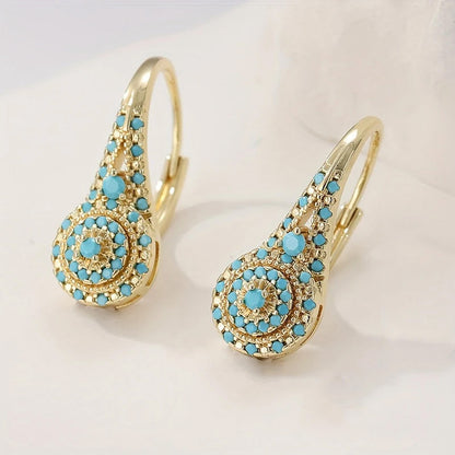 Tahlia Azure Drop Hoops