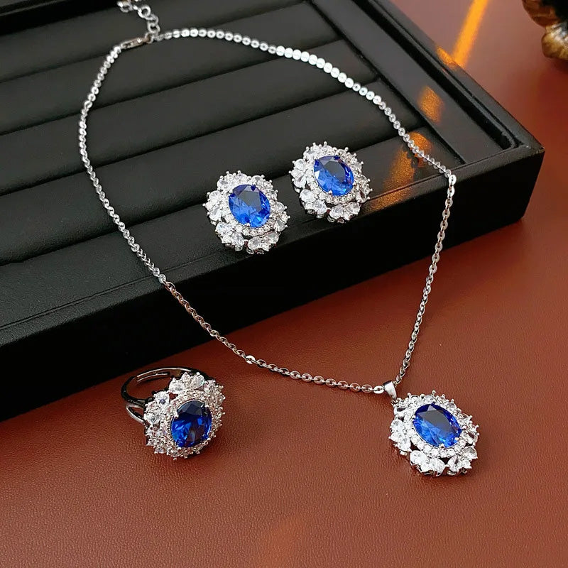Charlotte Royal Blue Halo Set