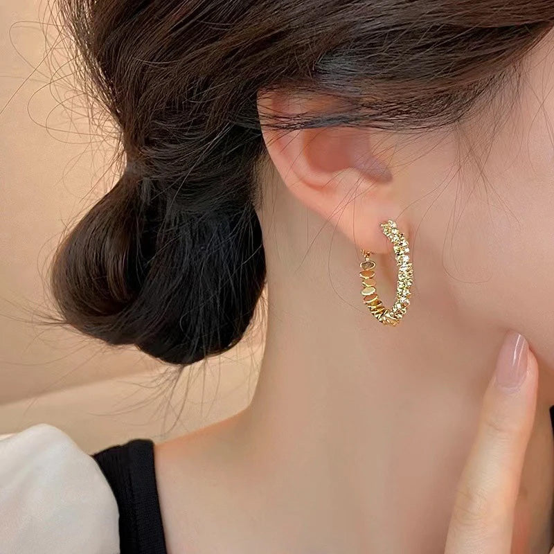 Sienna Crystal Hoop Earrings