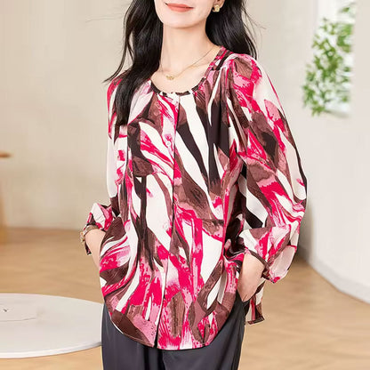 Zoe Retro Print Blouse