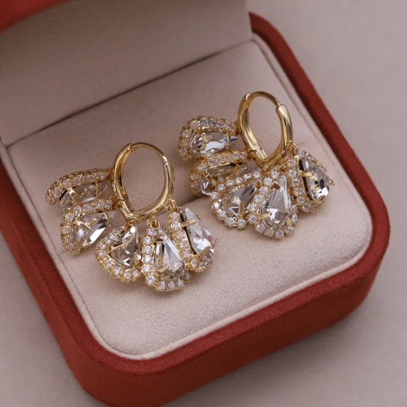 Sienna Crystal Drop Hoops