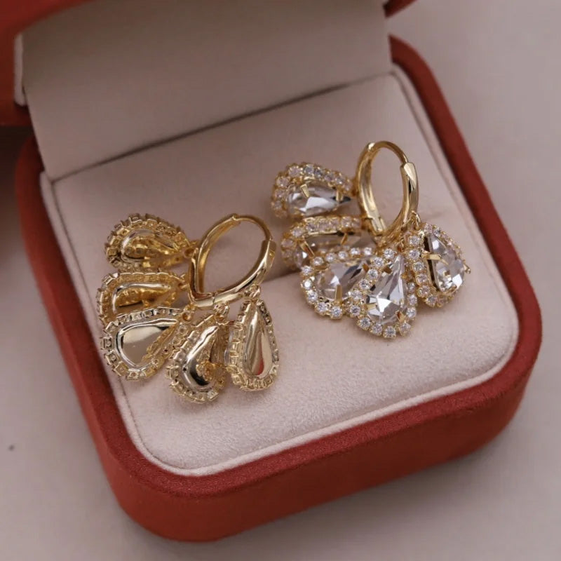 Sienna Crystal Drop Hoops