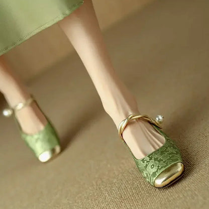 Pearl Bloom Heels