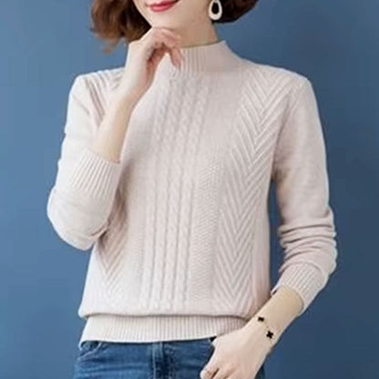 Georgia High-Neck Knit Sweater