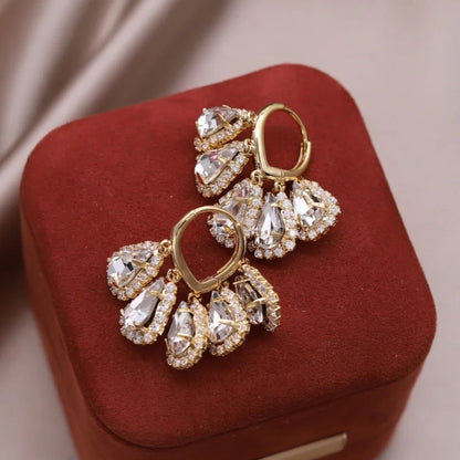 Sienna Crystal Drop Hoops