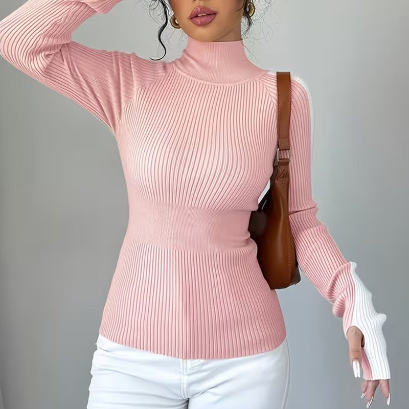 Ava Ribbed Turtleneck