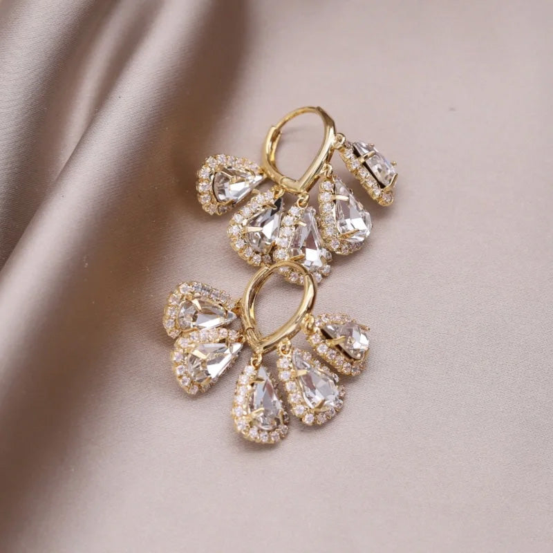 Sienna Crystal Drop Hoops