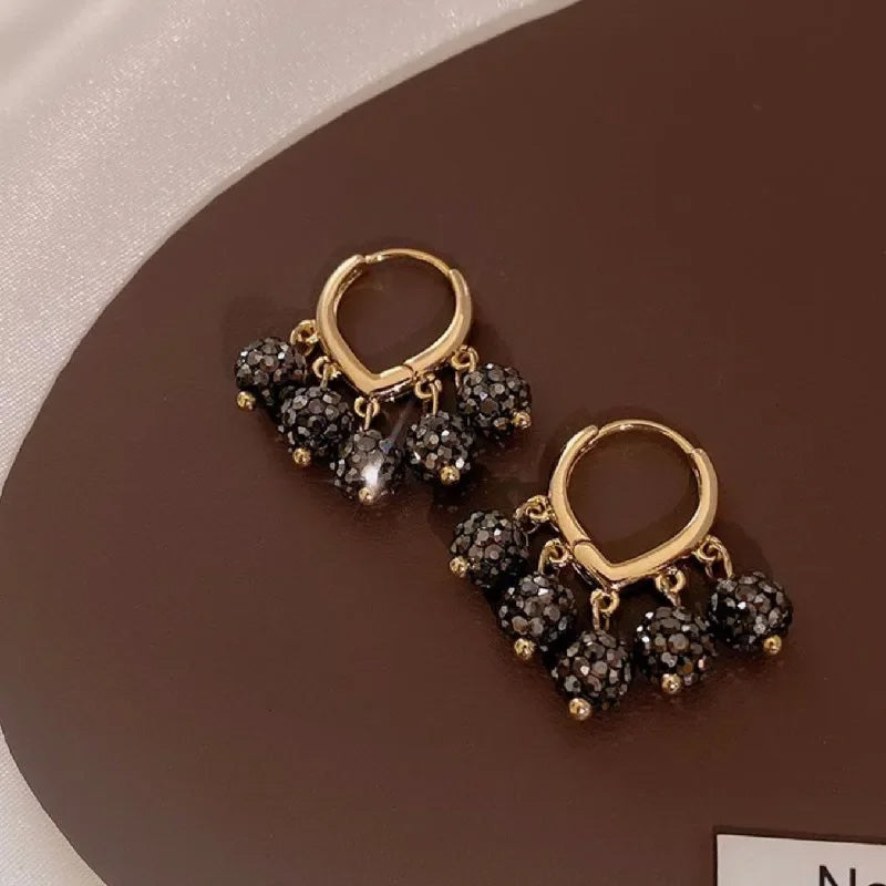 Harper Midnight Charm Hoops