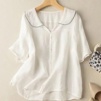 Amelia Linen Blouse