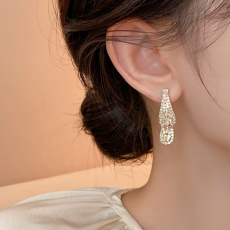 Amelia Crystal Drop Earrings