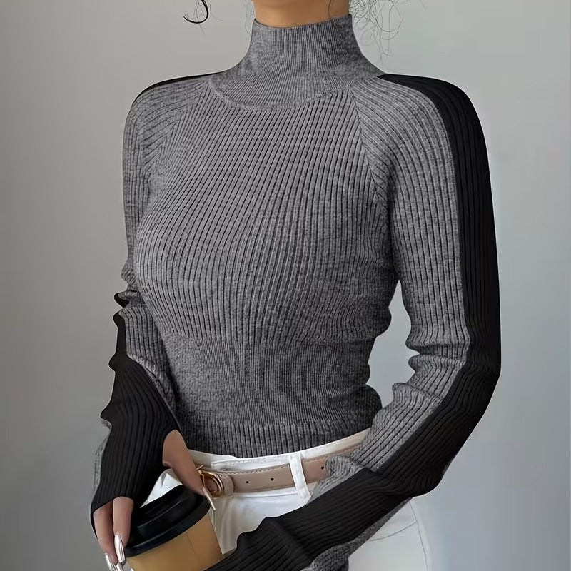 Ava Ribbed Turtleneck