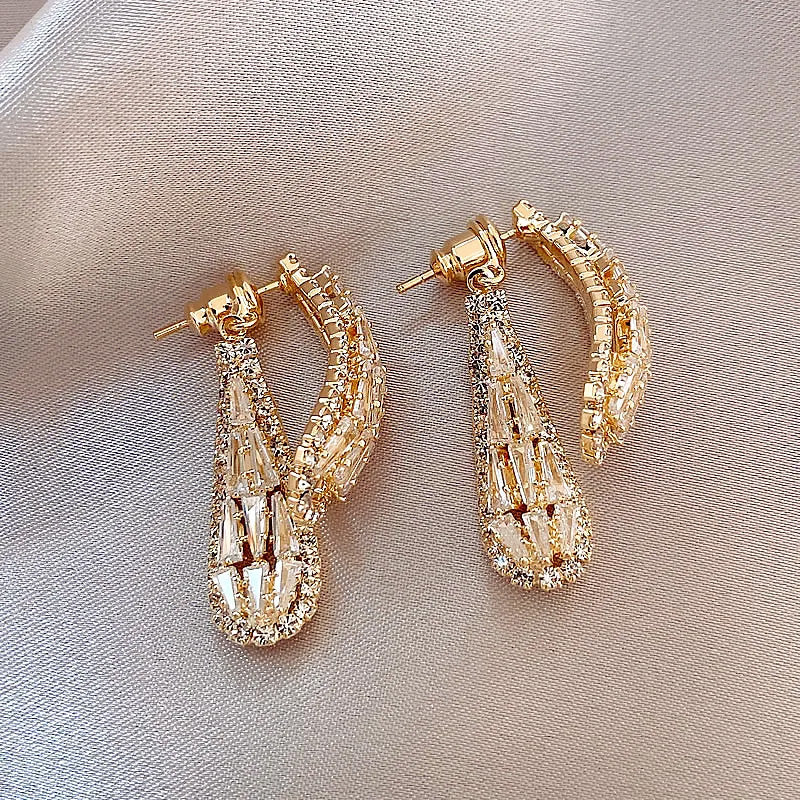Amelia Crystal Drop Earrings